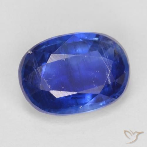 Cianite Blu Navy Intenso naturale da 1.15 ct, Ovale, SI