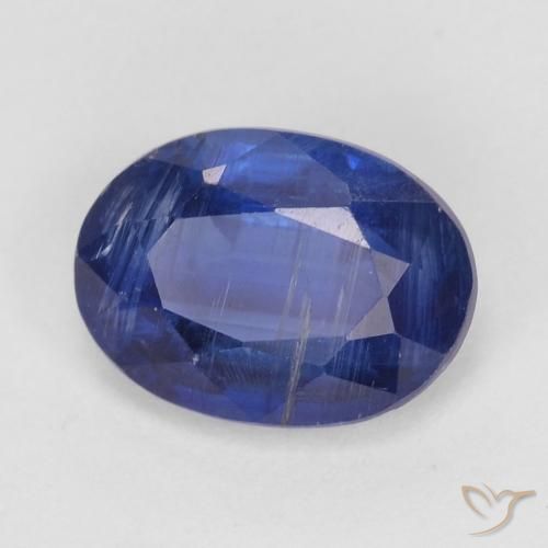 Cianite Blu Navy Intenso naturale da 1.00 ct, Ovale, SI