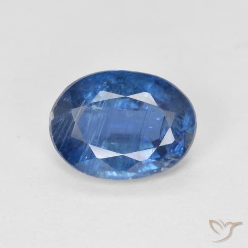 1.38ct Naturale Blu navy Cianite, Ovale, SI