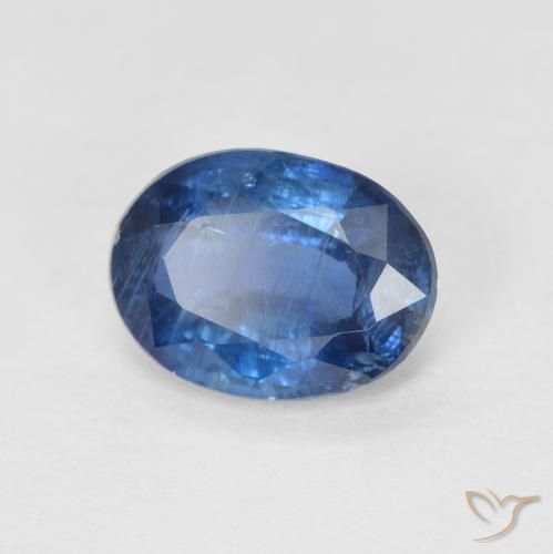 Cianite Blu navy naturale da 1.38 ct, Ovale, SI