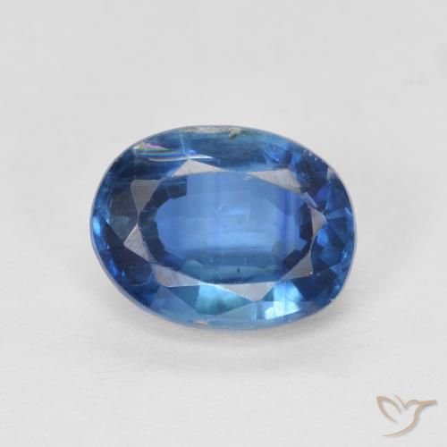 1.71ct Naturale Blu navy Cianite, Ovale, SI