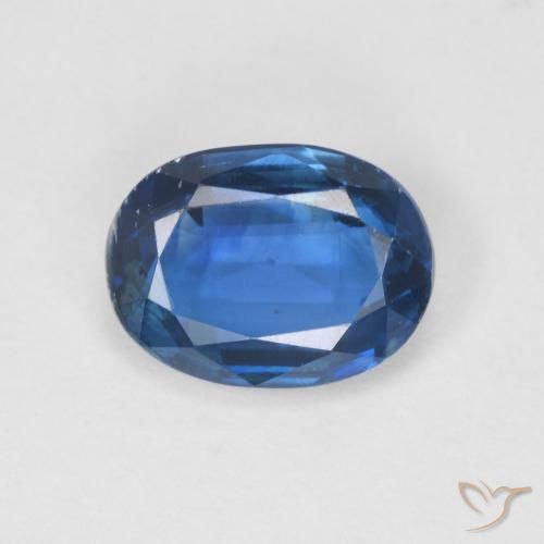 1.50ct Naturale Blu navy Cianite, Ovale, SI