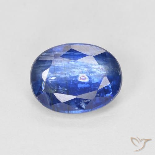 1.67ct Naturale Blu scuro Cianite, Ovale, SI