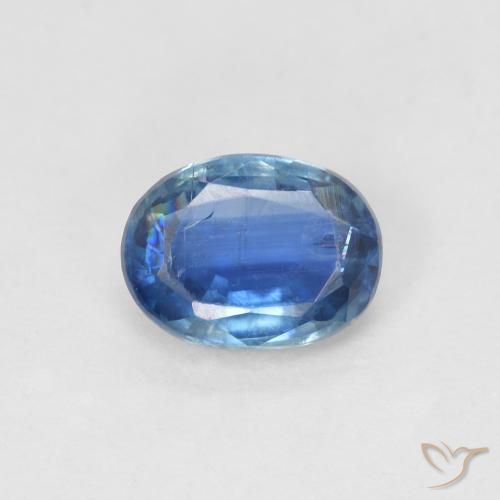 1.00ct Naturale Blu navy Cianite, Ovale, SI
