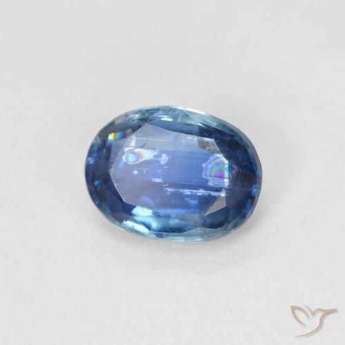 Cianite Blu navy naturale da 1.00 ct, Ovale, SI