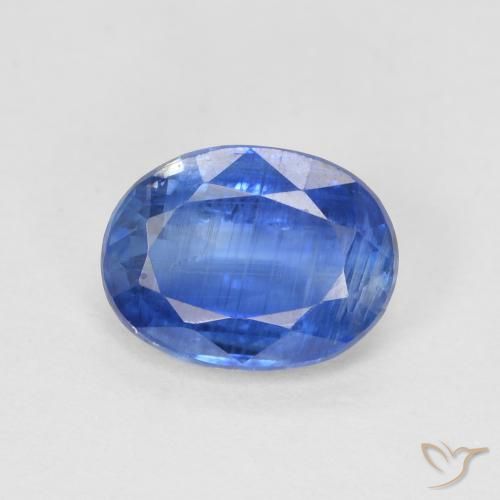 1.55ct Naturale Blu scuro Cianite, Ovale, SI