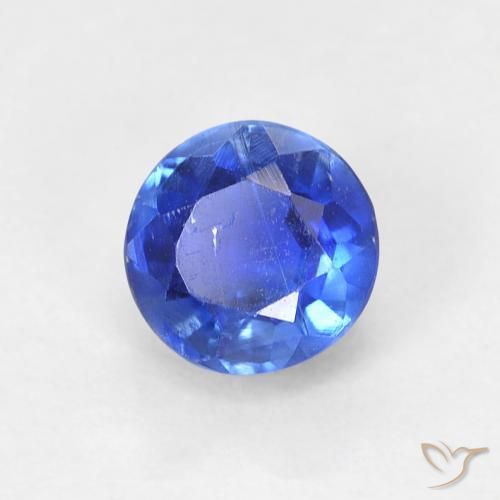 Cianite Blu navy naturale da 0.80 ct, Rotondo, VS
