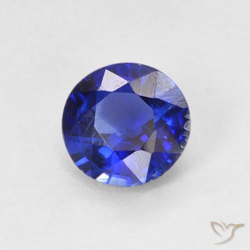 0.66ct Naturale Blu navy Cianite, Rotondo, VS