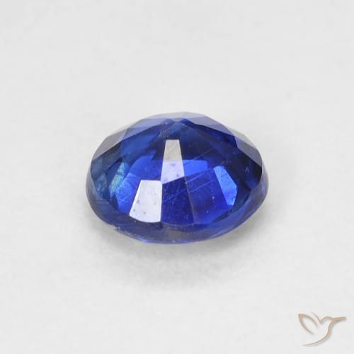 Cianite Blu navy naturale da 0.66 ct, Rotondo, VS