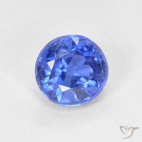 0.78ct Naturale Blu scuro Cianite, Rotondo, VS-SI