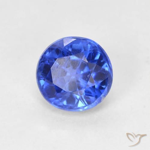 Cianite Blu scuro naturale da 0.78 ct, Rotondo, VS-SI