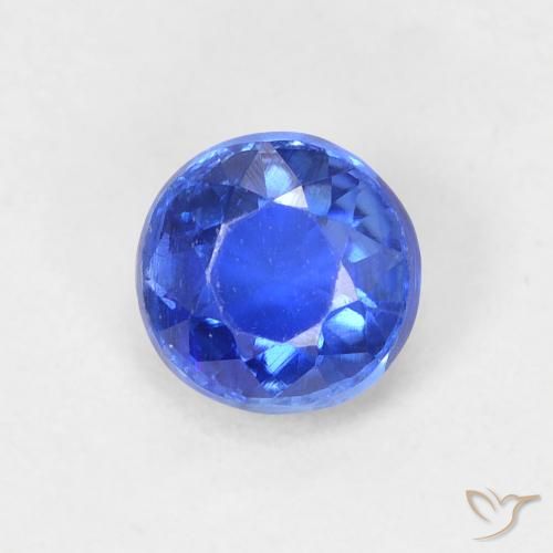 Cianite Blu scuro naturale da 0.73 ct, Rotondo, VS-SI