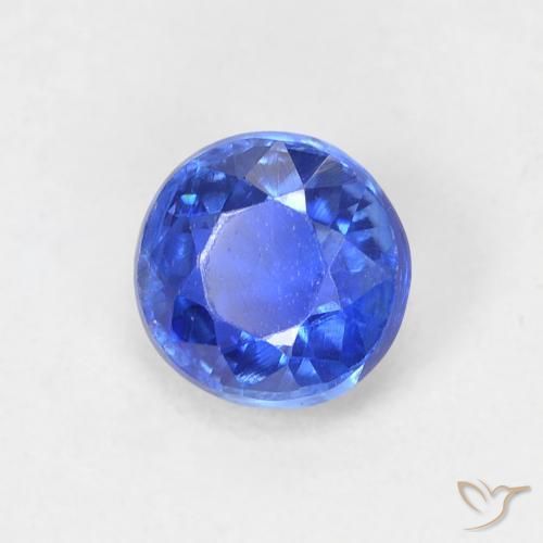 Cianite Blu scuro naturale da 0.73 ct, Rotondo, VS-SI