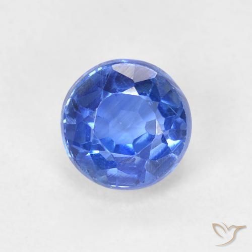 0.91ct Naturale Blu scuro Cianite, Rotondo, VS