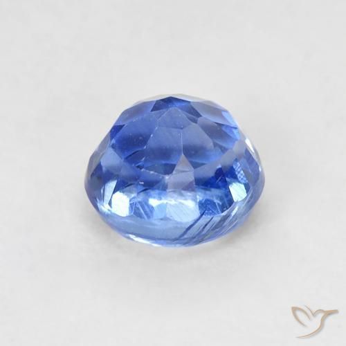 Cianite Blu scuro naturale da 0.91 ct, Rotondo, VS