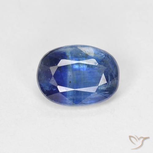 1.63ct Naturale Blu scuro Cianite, Ovale, SI