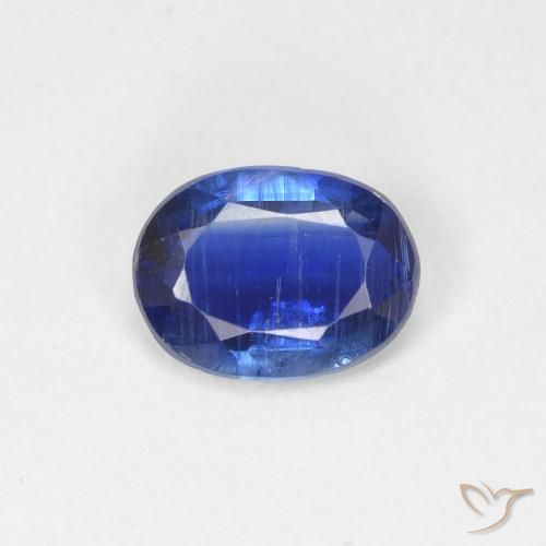 1.36ct Naturale Blu scuro Cianite, Ovale, SI