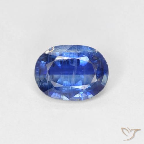 1.57ct Naturale Blu navy Cianite, Ovale, SI