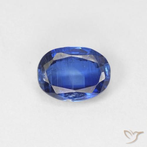 1.11ct Naturale Blu navy Cianite, Ovale, SI