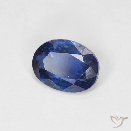 Cianite Blu scuro naturale da 1.35 ct, Ovale, SI