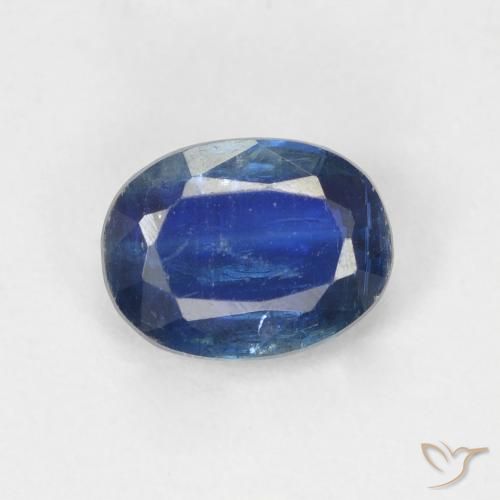 1.57ct Naturale Blu navy Cianite, Ovale, SI