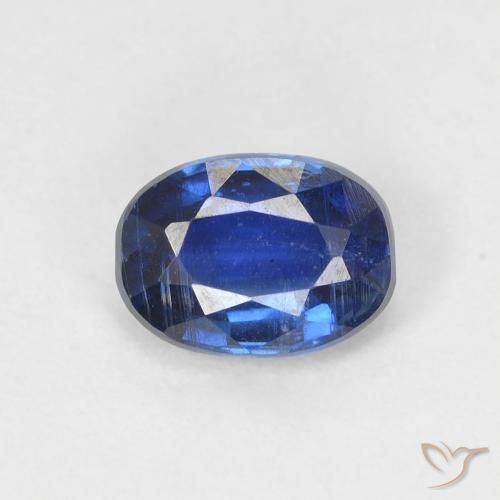 1.14ct Naturale Blu scuro Cianite, Ovale, SI