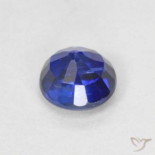 Cianite Blu scuro naturale da 0.64 ct, Rotondo, VS-SI
