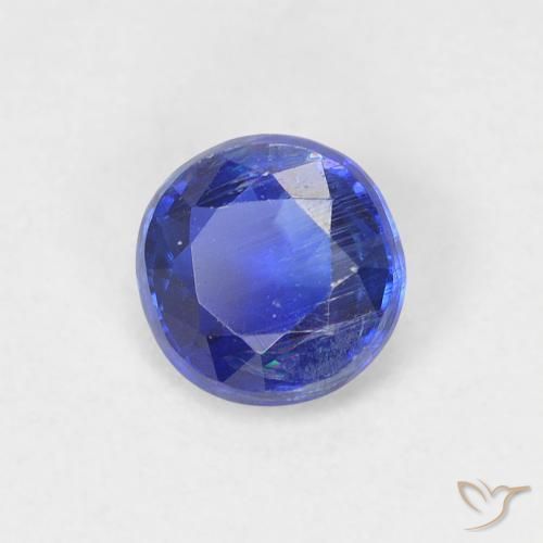 0.64ct Naturale Blu scuro Cianite, Rotondo, VS-SI