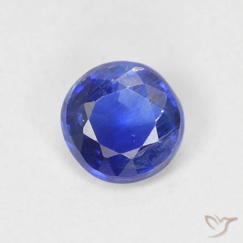 Cianite Blu scuro naturale da 0.64 ct, Rotondo, VS-SI