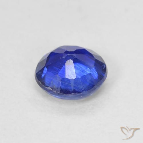 Cianite Blu scuro naturale da 0.64 ct, Rotondo, VS-SI