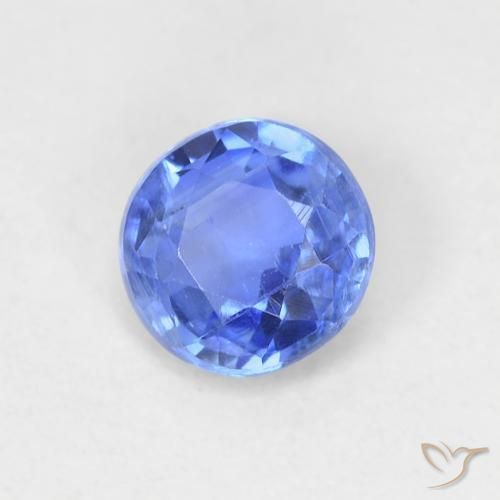 0.62ct Naturale Blu navy chiaro Cianite, Rotondo, VS-SI