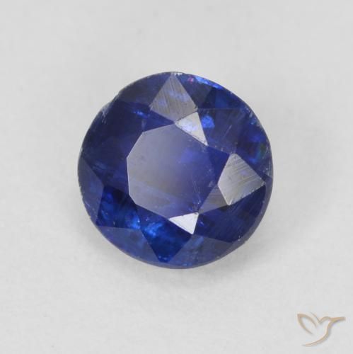Cianite Blu scuro naturale da 0.78 ct, Rotondo, VS