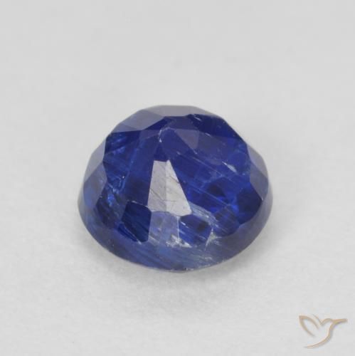 Cianite Blu scuro naturale da 0.78 ct, Rotondo, VS