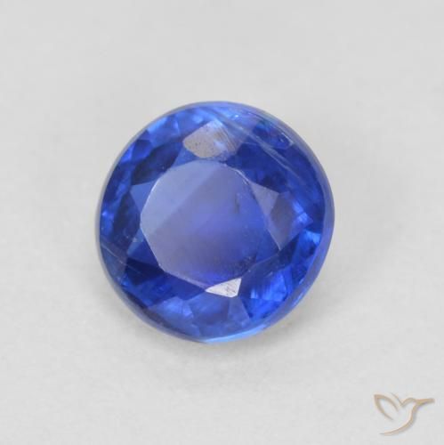 Cianite Blu scuro naturale da 0.70 ct, Rotondo, VS-SI
