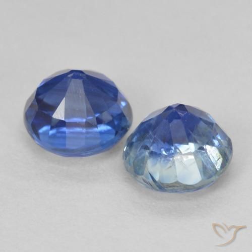 Gemme di Cianite Blu navy naturale da 1.59 ct, Rotondo, VS-SI