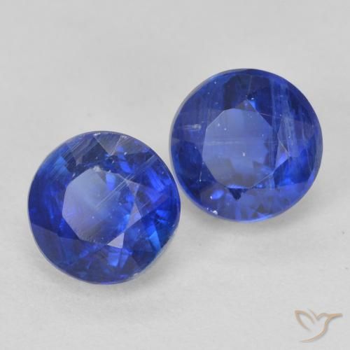 Gemme di Cianite Blu scuro naturale da 1.63 ct, Rotondo, VS-SI
