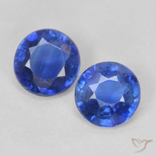 1.02ctw Naturale vero blu Cianite, Rotondo, VS-SI