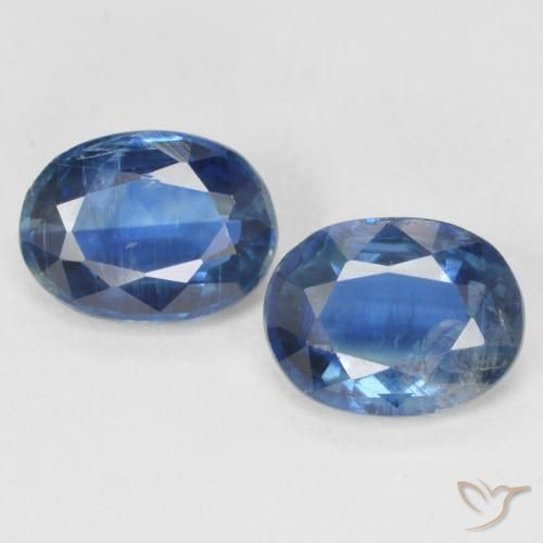 2.85ctw Naturale Blu navy Cianite, Ovale, SI