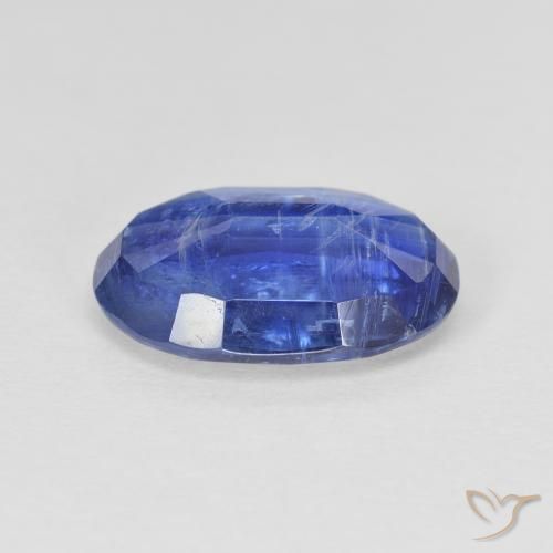 Cianite Blu scuro medio naturale da 4.80 ct, Ovale, SI
