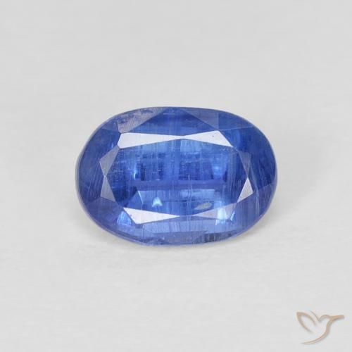 1.00ct Naturale Blu scuro medio Cianite, Ovale, SI