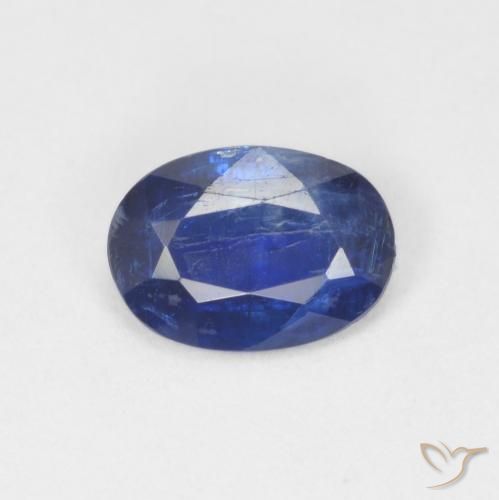0.74ct Naturale Blu navy Cianite, Ovale, SI