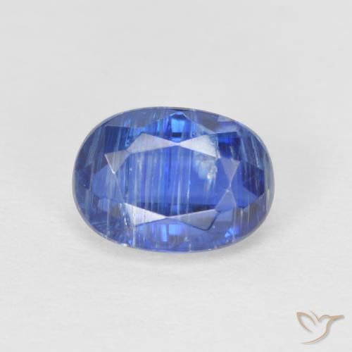 1.36ct Naturale Blu scuro Cianite, Ovale, SI