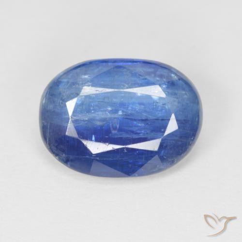 4.25ct Naturale Blu navy Cianite, Ovale, SI