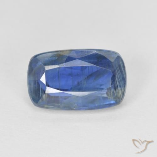 3.07ct Naturale Blu scuro Cianite, Cuscino, SI