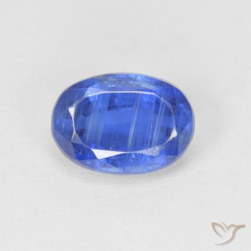 1.23ct Naturale Blu scuro Cianite, Ovale, SI