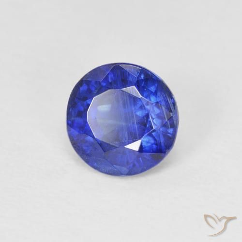 Cianite Blu scuro naturale da 1.03 ct, Rotondo, SI