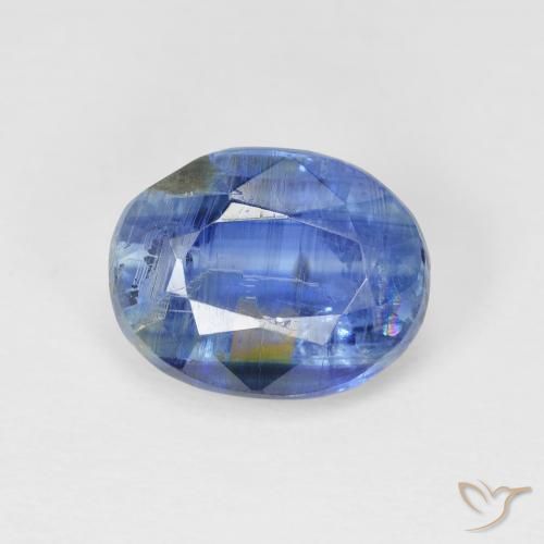 3.98ct Naturale Blu scuro Cianite, Ovale, SI