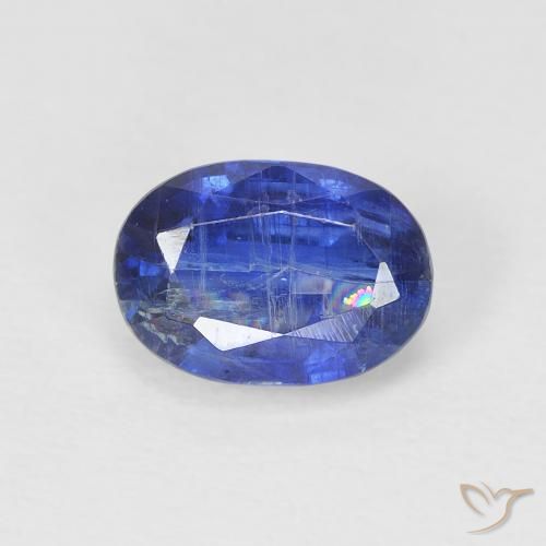 1.17ct Naturale Blu scuro Cianite, Ovale, SI