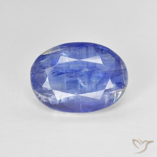 4.19ct Naturale Blu Cianite, Ovale, SI