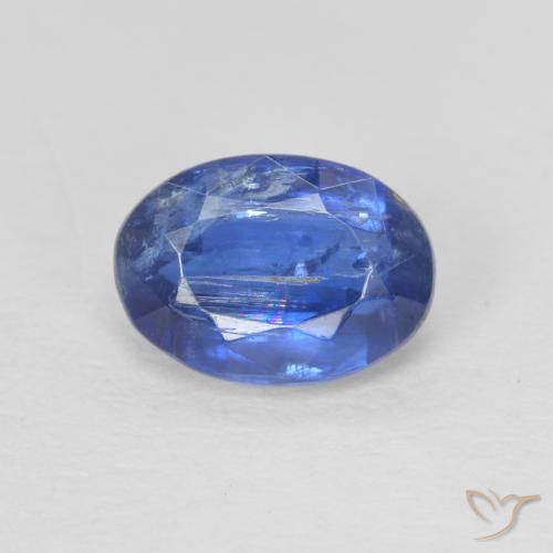 1.01ct Naturale Blu navy Cianite, Ovale, SI
